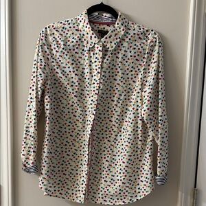 Talbots Colorful Heart Print Women’s Shirt
